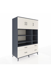 Kronos Dolap 10 Raflı 4 Çekmeceli 3 Kapaklı 132x59x195 Antrasit-Aytaşı/Aytaşı