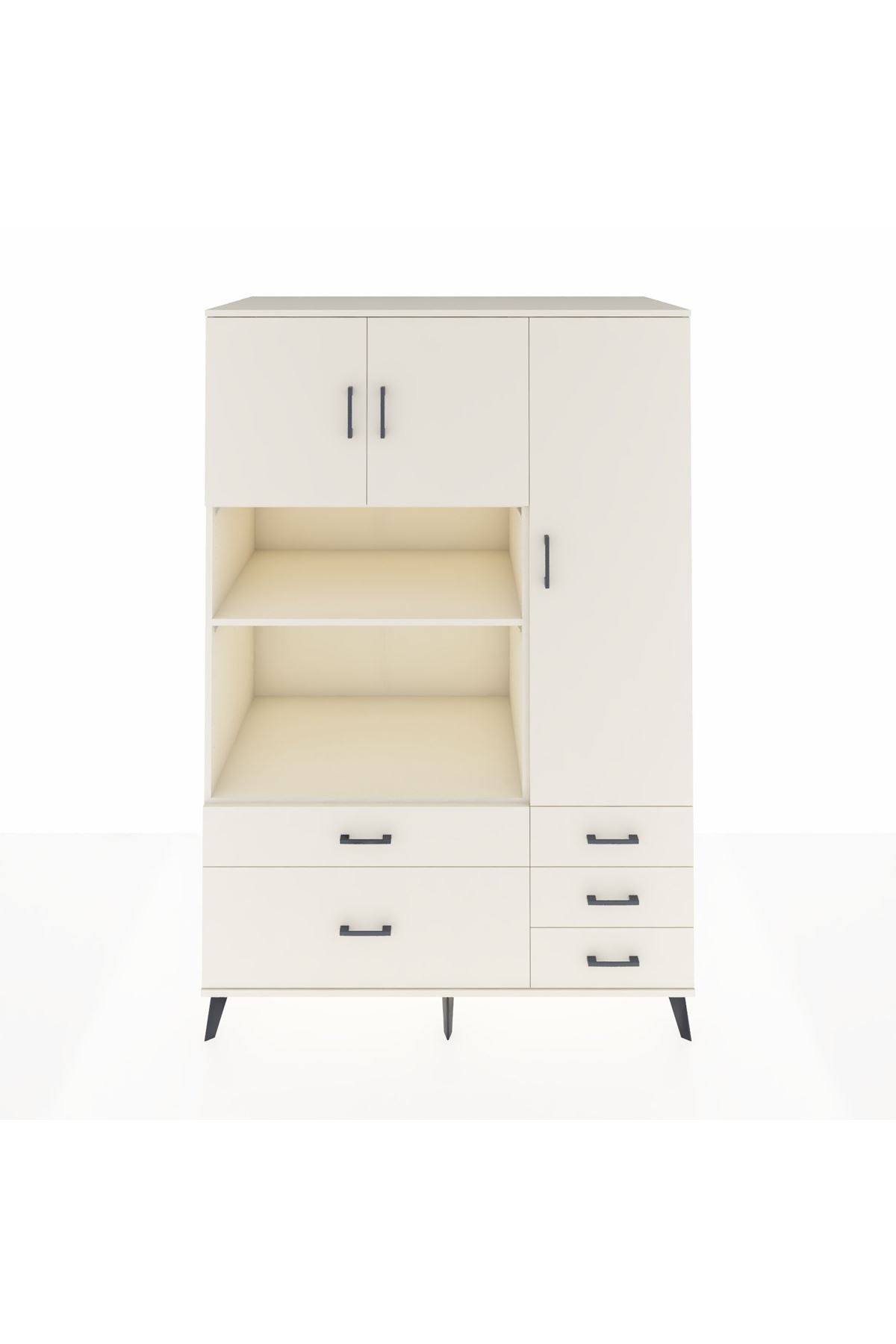 Kronos Dolap 7 Raflı 5 Çekmeceli 3 Kapaklı 132x59x195 Aytaşı-Aytaşı/Aytaşı