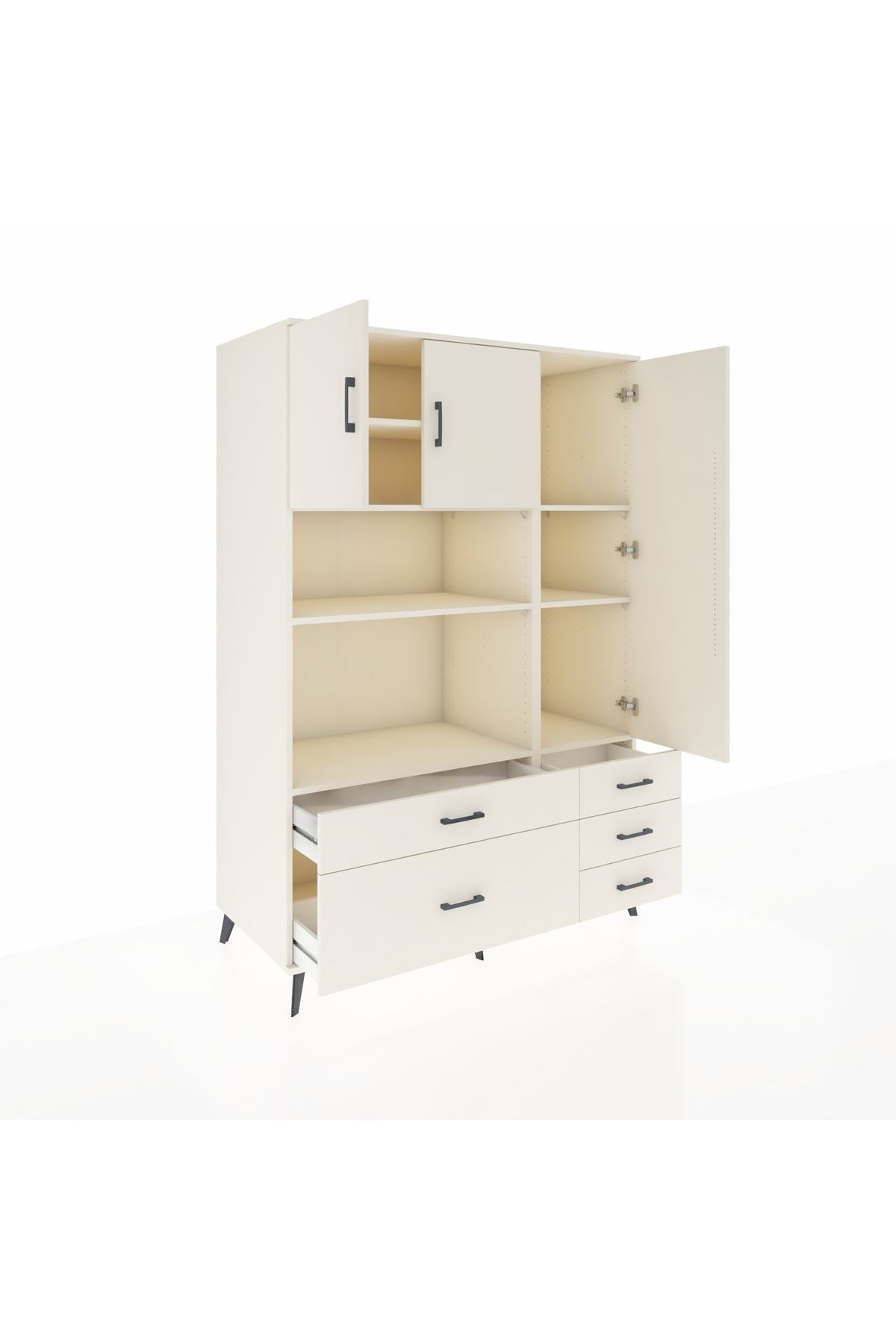 Kronos Dolap 7 Raflı 5 Çekmeceli 3 Kapaklı 132x59x195 Aytaşı-Aytaşı/Aytaşı