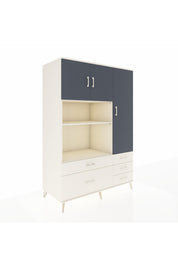 Kronos Dolap 7 Raflı 5 Çekmeceli 3 Kapaklı 132x59x195 Aytaşı-Antrasit/Aytaşı