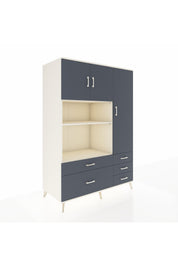 Kronos Dolap 7 Raflı 5 Çekmeceli 3 Kapaklı 132x59x195 Aytaşı-Antrasit/Antrasit