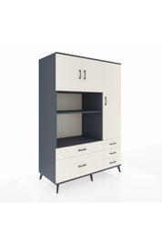 Kronos Dolap 7 Raflı 5 Çekmeceli 3 Kapaklı 132x59x195 Antrasit-Aytaşı/Aytaşı