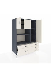 Kronos Dolap 7 Raflı 5 Çekmeceli 3 Kapaklı 132x59x195 Antrasit-Aytaşı/Aytaşı