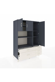 Kronos Dolap 7 Raflı 5 Çekmeceli 3 Kapaklı 132x59x195 Antrasit-Antrasit/Aytaşı