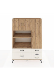 Kronos Dolap 7 Raflı 5 Çekmeceli 3 Kapaklı 132x59x195 Çam-Çam/Aytaşı