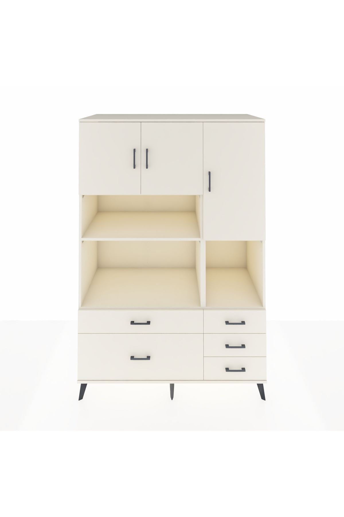 Kronos Dolap 8 Raflı 5 Çekmeceli 3 Kapaklı 132x59x195 Aytaşı-Aytaşı/Aytaşı