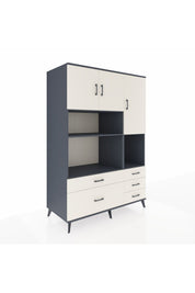 Kronos Dolap 8 Raflı 5 Çekmeceli 3 Kapaklı 132x59x195 Antrasit-Aytaşı/Aytaşı