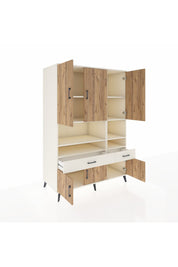 Kronos Dolap 8 Raflı 2 Çekmeceli 6 Kapaklı 132x59x195 Aytaşı-Çam/Aytaşı