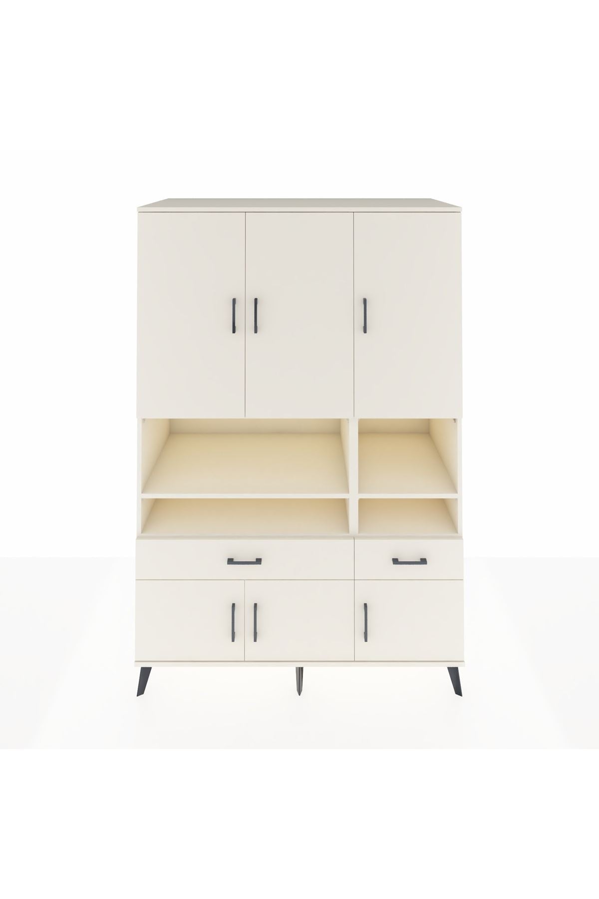 Kronos Dolap 8 Raflı 2 Çekmeceli 6 Kapaklı 132x59x195 Aytaşı-Aytaşı/Aytaşı