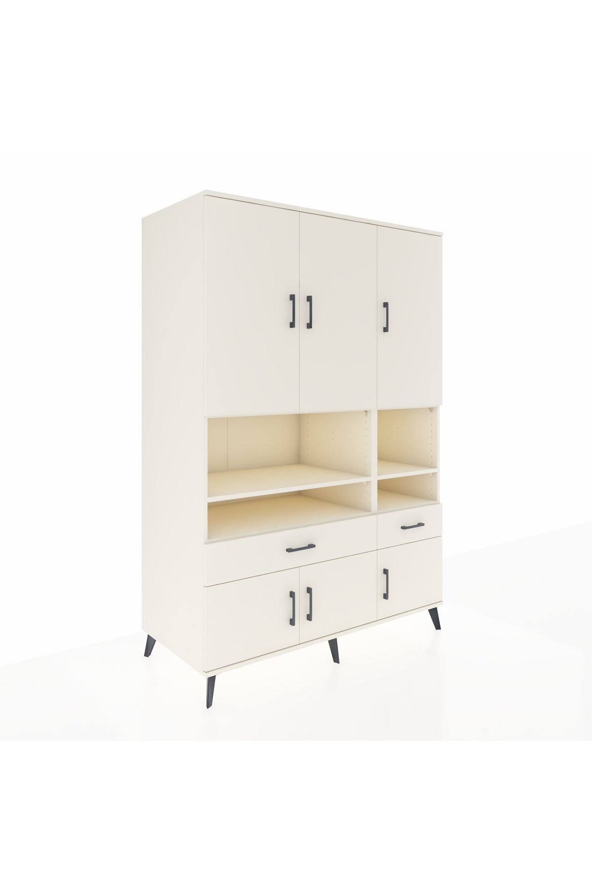 Kronos Dolap 8 Raflı 2 Çekmeceli 6 Kapaklı 132x59x195 Aytaşı-Aytaşı/Aytaşı