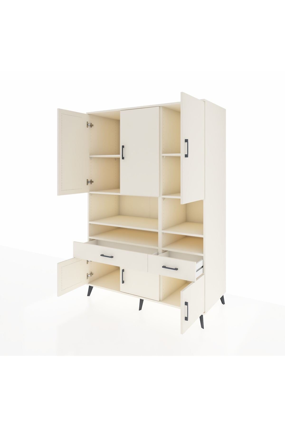 Kronos Dolap 8 Raflı 2 Çekmeceli 6 Kapaklı 132x59x195 Aytaşı-Aytaşı/Aytaşı