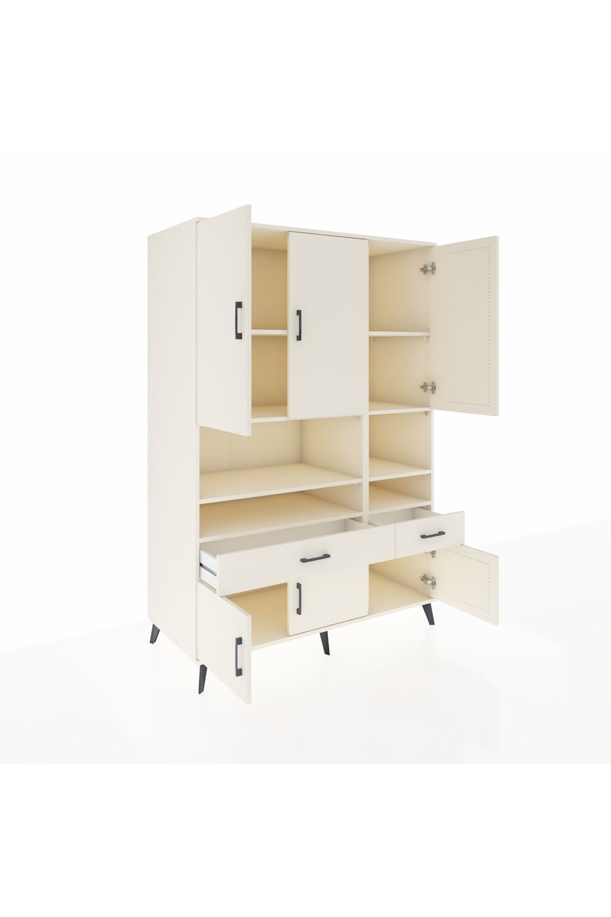 Kronos Dolap 8 Raflı 2 Çekmeceli 6 Kapaklı 132x59x195 Aytaşı-Aytaşı/Aytaşı