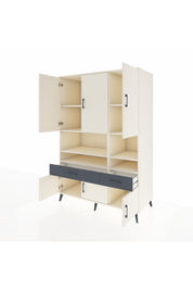 Kronos Dolap 8 Raflı 2 Çekmeceli 6 Kapaklı 132x59x195 Aytaşı-Aytaşı/Antrasit