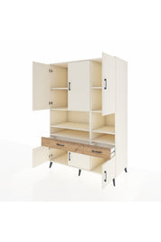 Kronos Dolap 8 Raflı 2 Çekmeceli 6 Kapaklı 132x59x195 Aytaşı-Aytaşı/Çam