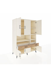 Kronos Dolap 8 Raflı 2 Çekmeceli 6 Kapaklı 132x59x195 Aytaşı-Aytaşı/Çam