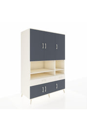 Kronos Dolap 8 Raflı 2 Çekmeceli 6 Kapaklı 132x59x195 Aytaşı-Antrasit/Aytaşı