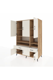 Kronos Dolap 8 Raflı 2 Çekmeceli 6 Kapaklı 132x59x195 Çam-Aytaşı/Aytaşı