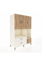 Kronos Dolap 7 Raflı 2 Çekmeceli 4 Kapaklı 132x59x195 Aytaşı-Çam/Aytaşı