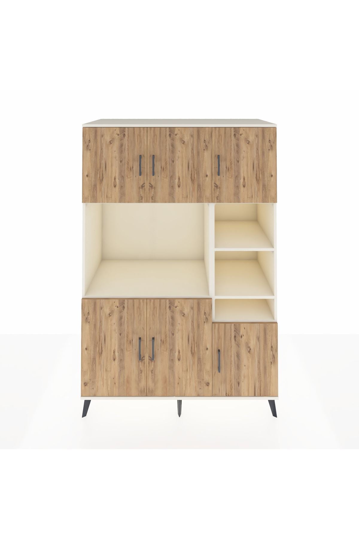 Kronos Dolap 10 Raflı 6 Kapaklı 132x59x195 Aytaşı-Çam/Aytaşı