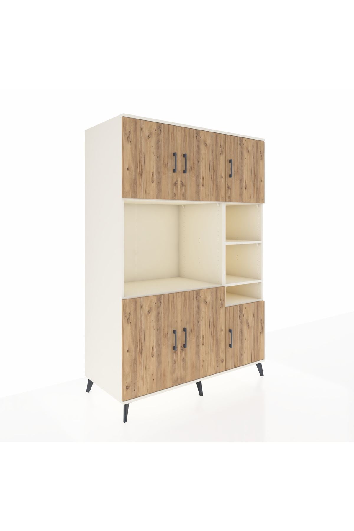 Kronos Dolap 10 Raflı 6 Kapaklı 132x59x195 Aytaşı-Çam/Aytaşı