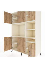 Kronos Dolap 10 Raflı 6 Kapaklı 132x59x195 Aytaşı-Çam/Aytaşı