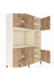 Kronos Dolap 10 Raflı 6 Kapaklı 132x59x195 Aytaşı-Çam/Aytaşı