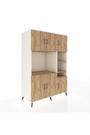 Kronos Dolap 10 Raflı 6 Kapaklı 132x59x195 Aytaşı-Çam/Çam