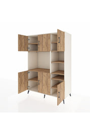 Kronos Dolap 10 Raflı 6 Kapaklı 132x59x195 Aytaşı-Çam/Çam