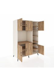 Kronos Dolap 10 Raflı 6 Kapaklı 132x59x195 Aytaşı-Çam/Çam