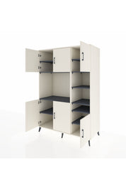 Kronos Dolap 10 Raflı 6 Kapaklı 132x59x195 Aytaşı-Aytaşı/Antrasit