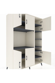 Kronos Dolap 10 Raflı 6 Kapaklı 132x59x195 Aytaşı-Aytaşı/Antrasit