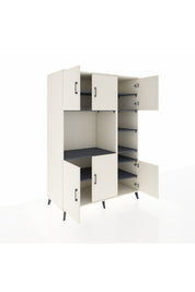 Kronos Dolap 10 Raflı 6 Kapaklı 132x59x195 Aytaşı-Aytaşı/Antrasit