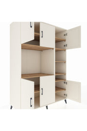 Kronos Dolap 10 Raflı 6 Kapaklı 132x59x195 Aytaşı-Aytaşı/Çam