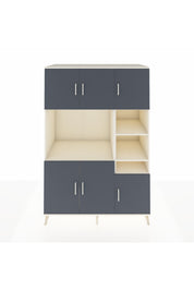 Kronos Dolap 10 Raflı 6 Kapaklı 132x59x195 Aytaşı-Antrasit/Aytaşı