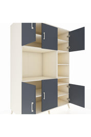 Kronos Dolap 10 Raflı 6 Kapaklı 132x59x195 Aytaşı-Antrasit/Aytaşı