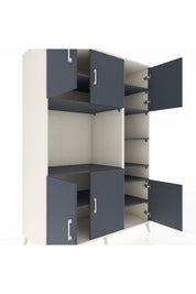 Kronos Dolap 10 Raflı 6 Kapaklı 132x59x195 Aytaşı-Antrasit/Antrasit