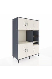 Kronos Dolap 10 Raflı 6 Kapaklı 132x59x195 Antrasit-Aytaşı/Aytaşı