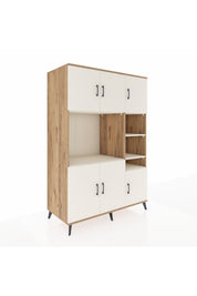 Kronos Dolap 10 Raflı 6 Kapaklı 132x59x195 Çam-Aytaşı/Aytaşı