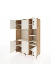 Kronos Dolap 10 Raflı 6 Kapaklı 132x59x195 Çam-Aytaşı/Aytaşı