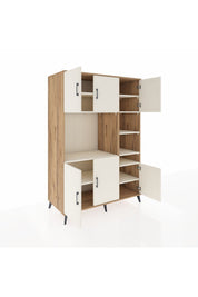 Kronos Dolap 10 Raflı 6 Kapaklı 132x59x195 Çam-Aytaşı/Aytaşı