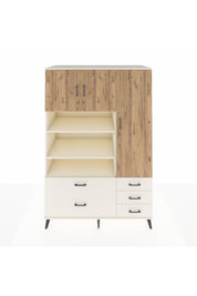 Kronos Dolap 9 Raflı 5 Çekmeceli 3 Kapaklı 132x59x195 Aytaşı-Çam/Aytaşı