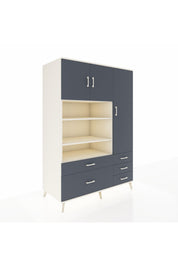 Kronos Dolap 9 Raflı 5 Çekmeceli 3 Kapaklı 132x59x195 Aytaşı-Antrasit/Antrasit