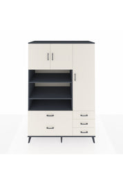 Kronos Dolap 9 Raflı 5 Çekmeceli 3 Kapaklı 132x59x195 Antrasit-Aytaşı/Aytaşı