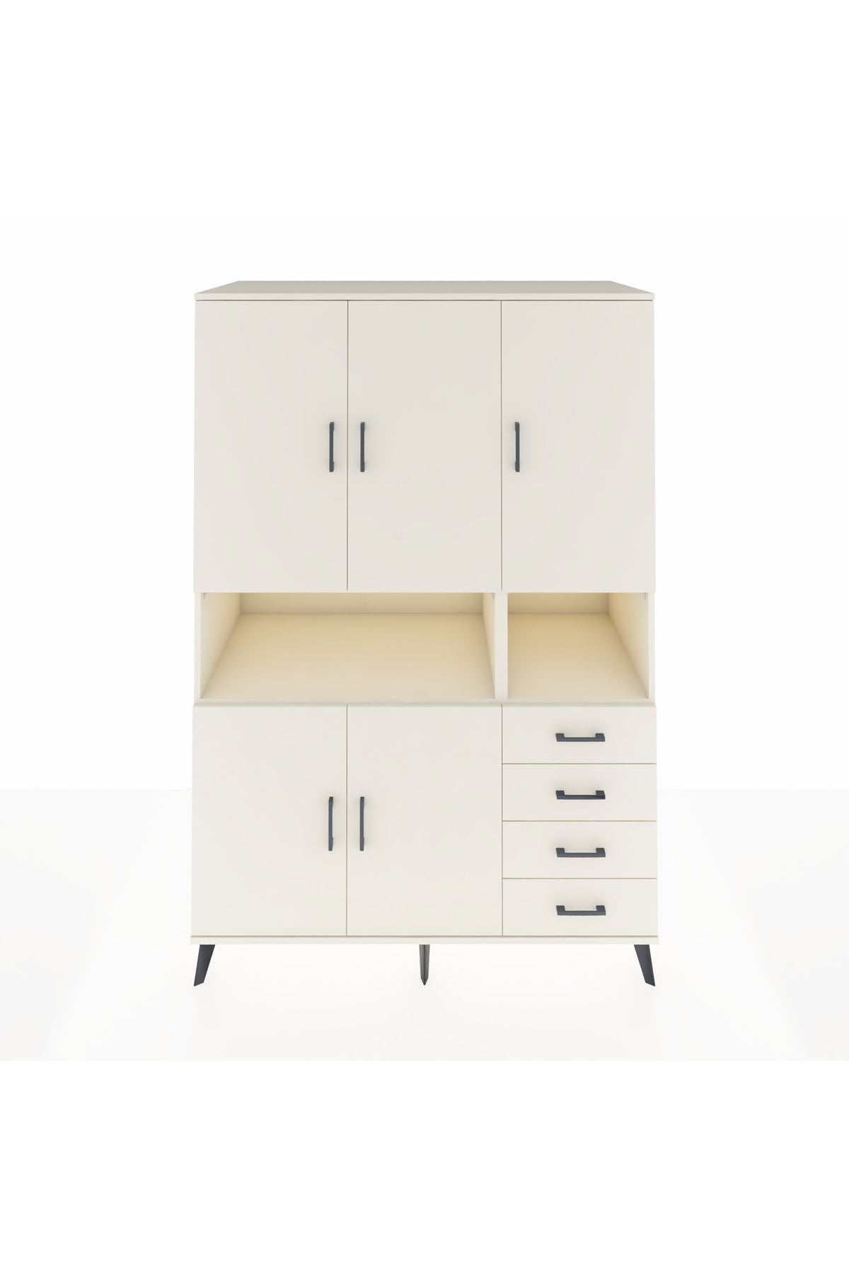 Kronos Dolap 7 Raflı 4 Çekmeceli 5 Kapaklı 132x59x195 Aytaşı-Aytaşı/Aytaşı