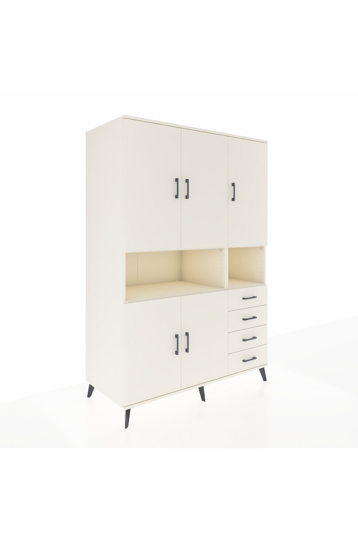 Kronos Dolap 7 Raflı 4 Çekmeceli 5 Kapaklı 132x59x195 Aytaşı-Aytaşı/Aytaşı