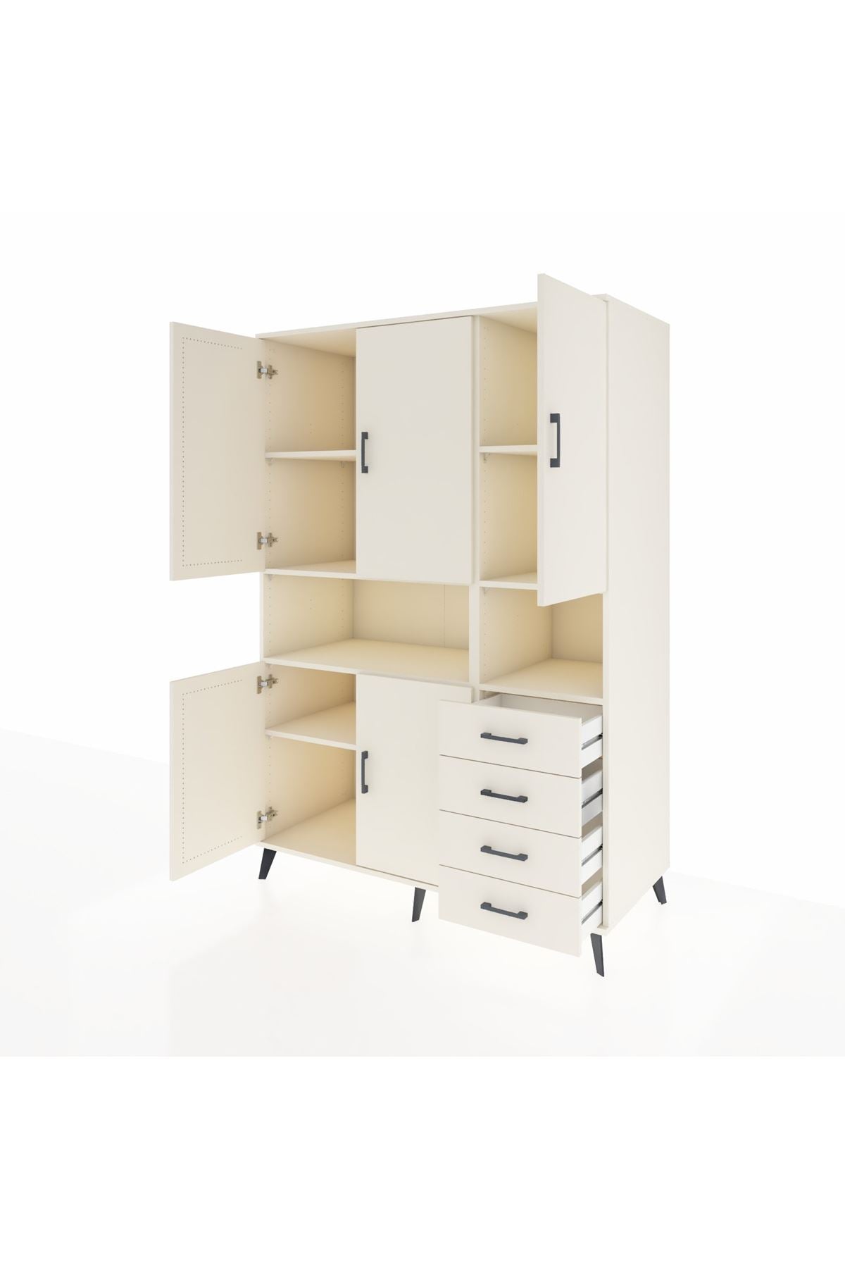 Kronos Dolap 7 Raflı 4 Çekmeceli 5 Kapaklı 132x59x195 Aytaşı-Aytaşı/Aytaşı