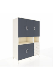 Kronos Dolap 7 Raflı 4 Çekmeceli 5 Kapaklı 132x59x195 Aytaşı-Antrasit/Aytaşı