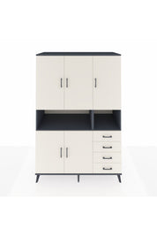 Kronos Dolap 7 Raflı 4 Çekmeceli 5 Kapaklı 132x59x195 Antrasit-Aytaşı/Aytaşı