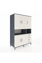 Kronos Dolap 7 Raflı 4 Çekmeceli 5 Kapaklı 132x59x195 Antrasit-Aytaşı/Aytaşı