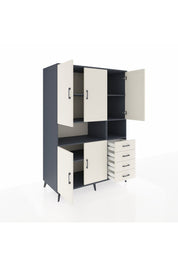 Kronos Dolap 7 Raflı 4 Çekmeceli 5 Kapaklı 132x59x195 Antrasit-Aytaşı/Aytaşı